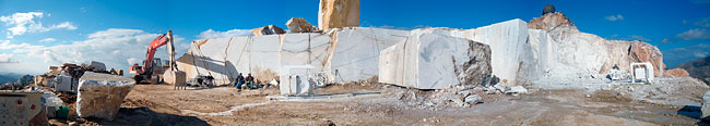 Panoramic quarry picture